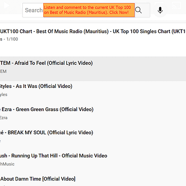 22-07-23 - YouTube UK TOP 100 Singles Chart Playlist